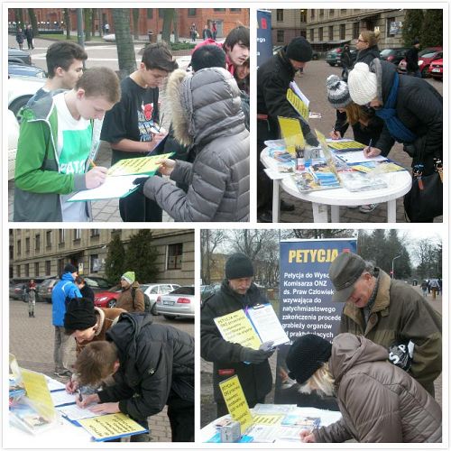 '波兰民众听闻真相后签名支持法轮功学员'