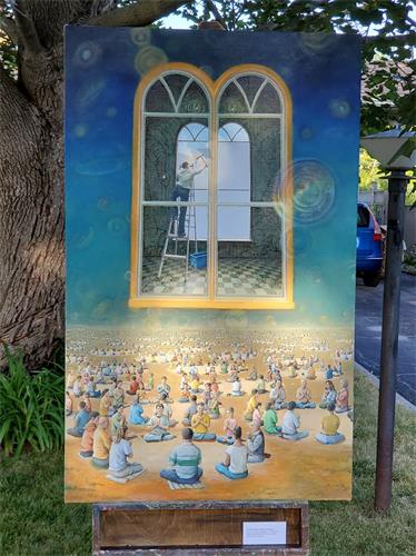 '图2：Kathleen Gillis的画作：《净化中领馆》。'